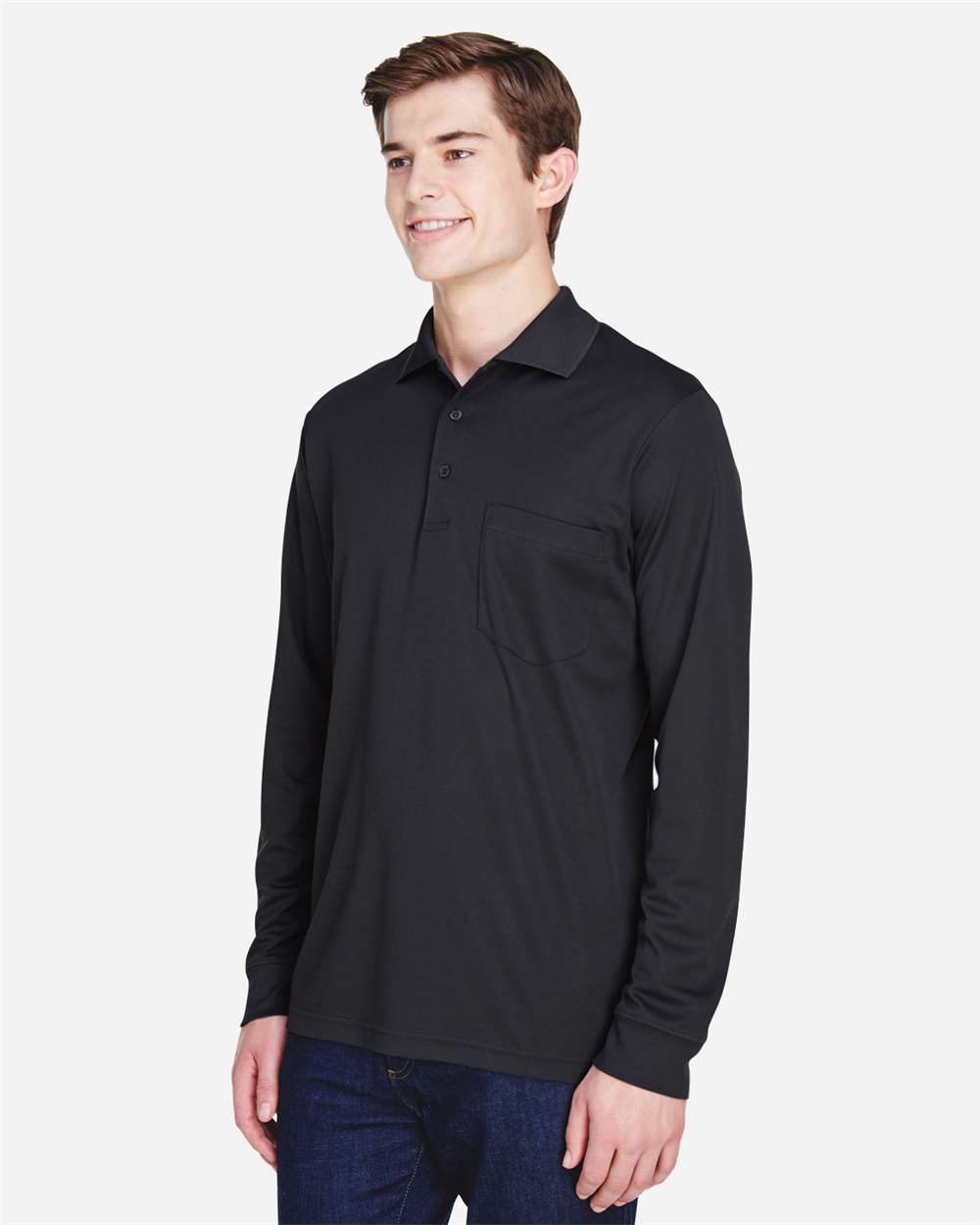 Men's Pinnacle Performance Long Sleeve Piqué Polo with Pocket | 88192P