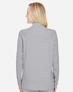 Women's CrownLux Performance® Clubhouse Micro-Stripe Quarter-Zip Pullover | DG480W