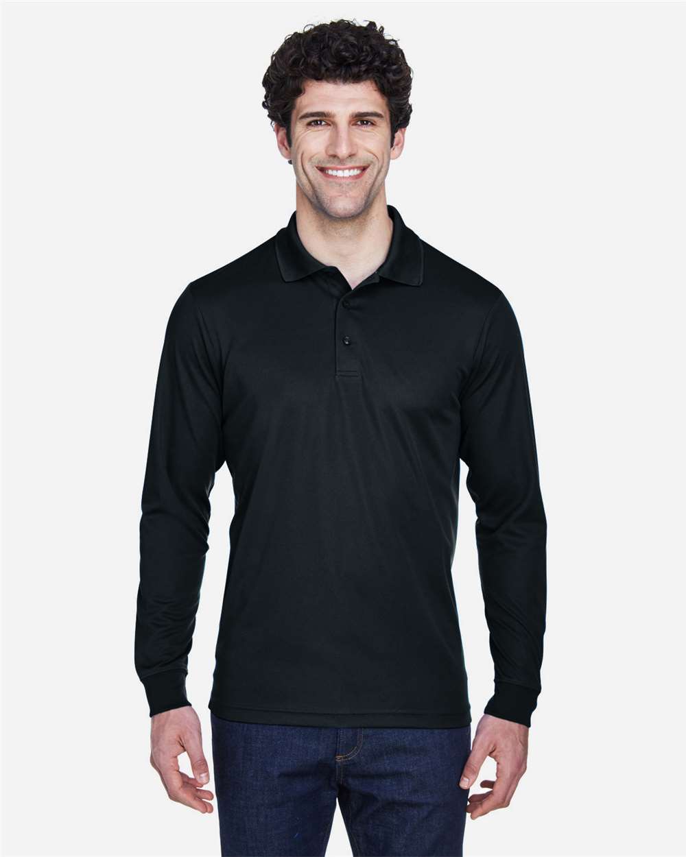 Men's Pinnacle Performance Long Sleeve Piqué Polo | 88192