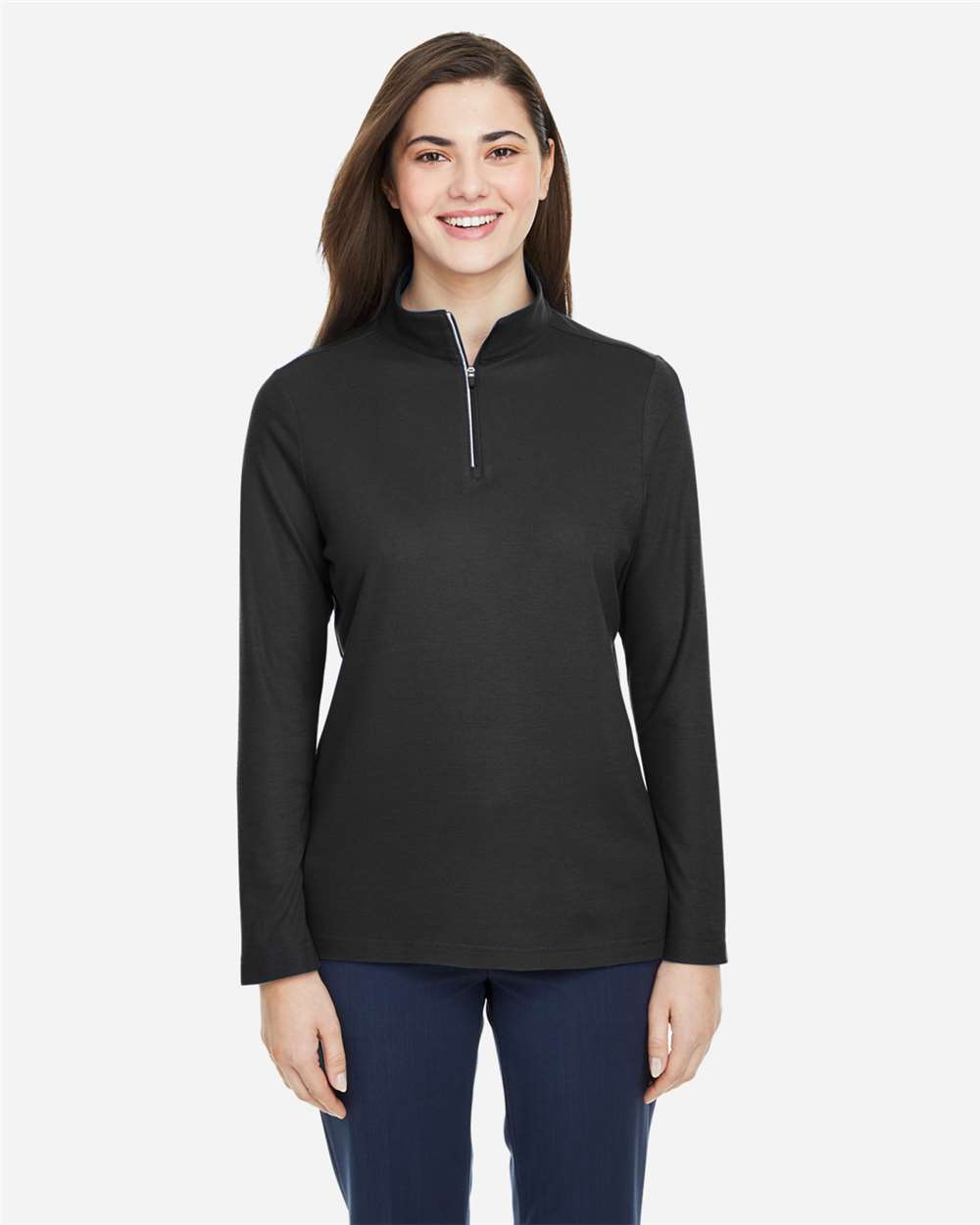 Women's Fusion ChromaSoft™ Pique Quarter-Zip Pullover | CE405W