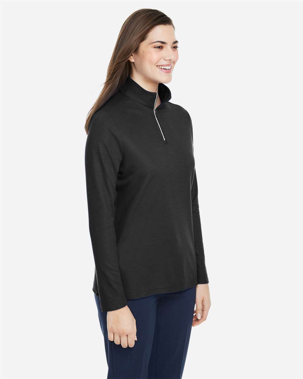 Women's Fusion ChromaSoft™ Pique Quarter-Zip Pullover | CE405W
