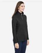 Women's Fusion ChromaSoft™ Pique Quarter-Zip Pullover | CE405W