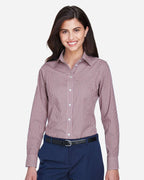 Women's Crown Collection® Gingham Check Woven Dress Shirt | D640W