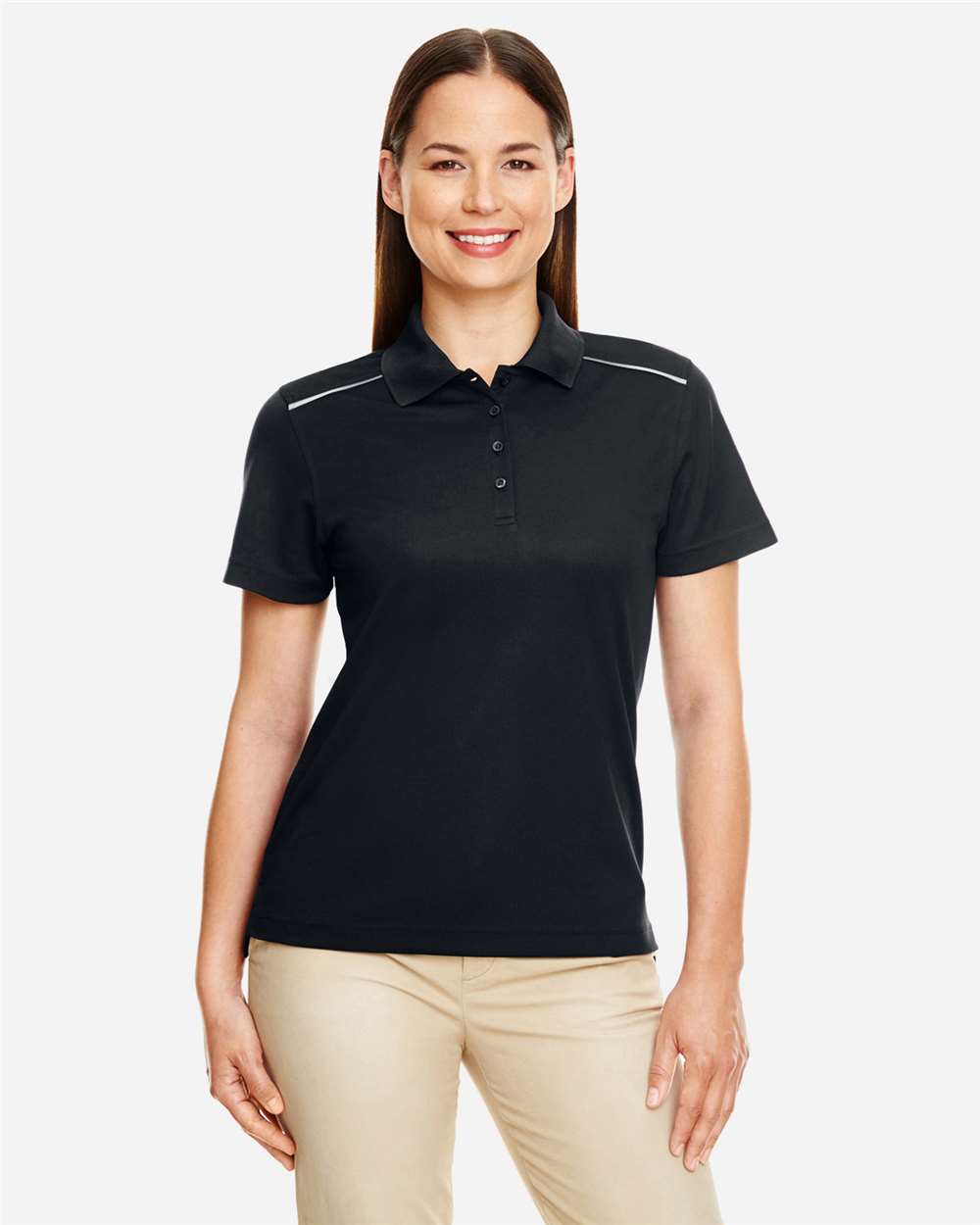 Women's Radiant Performance Piqué Polo with Reflective Piping | 78181R
