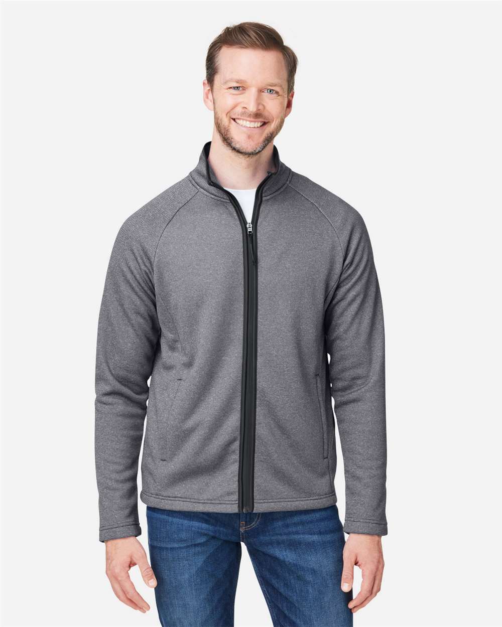 Men's Venture Heathered Stripe Full-Zip Jacket | CE72