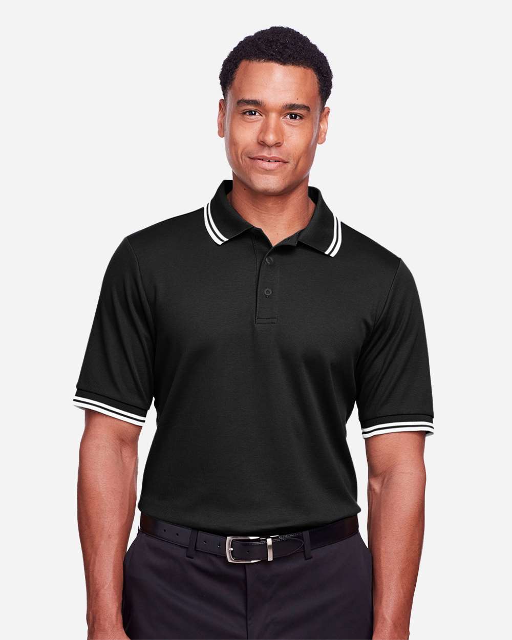 Men's CrownLux Performance® Plaited Tipped Polo | DG20C