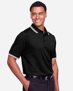 Men's CrownLux Performance® Plaited Tipped Polo | DG20C