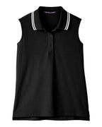 Women's CrownLux Performance® Plaited Tipped Sleeveless Polo | DG20SW