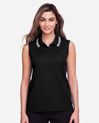 Women's CrownLux Performance® Plaited Tipped Sleeveless Polo | DG20SW