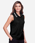 Women's CrownLux Performance® Plaited Tipped Sleeveless Polo | DG20SW