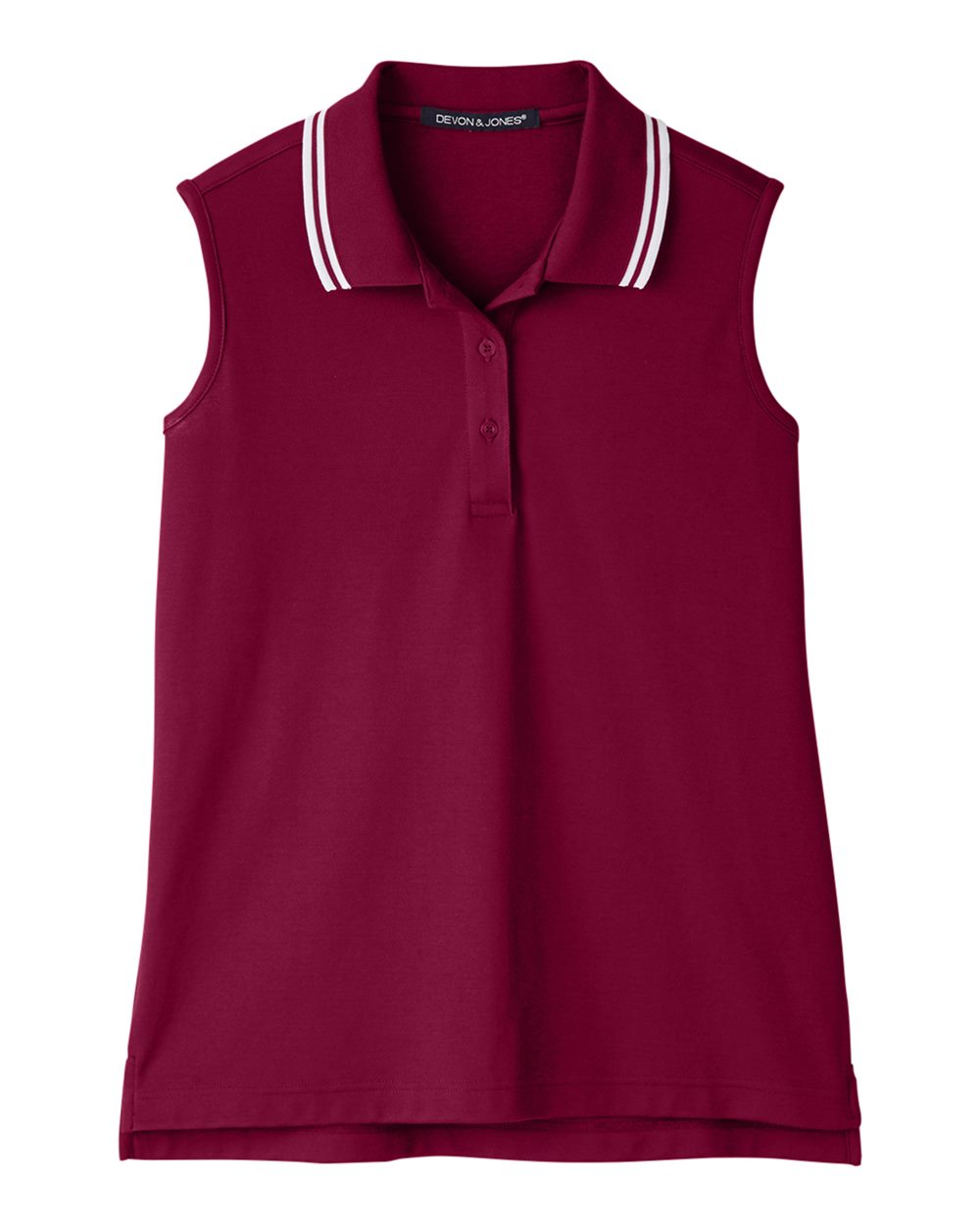 Women's CrownLux Performance® Plaited Tipped Sleeveless Polo | DG20SW