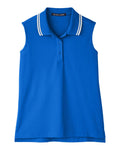 Women's CrownLux Performance® Plaited Tipped Sleeveless Polo | DG20SW