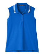 Women's CrownLux Performance® Plaited Tipped Sleeveless Polo | DG20SW