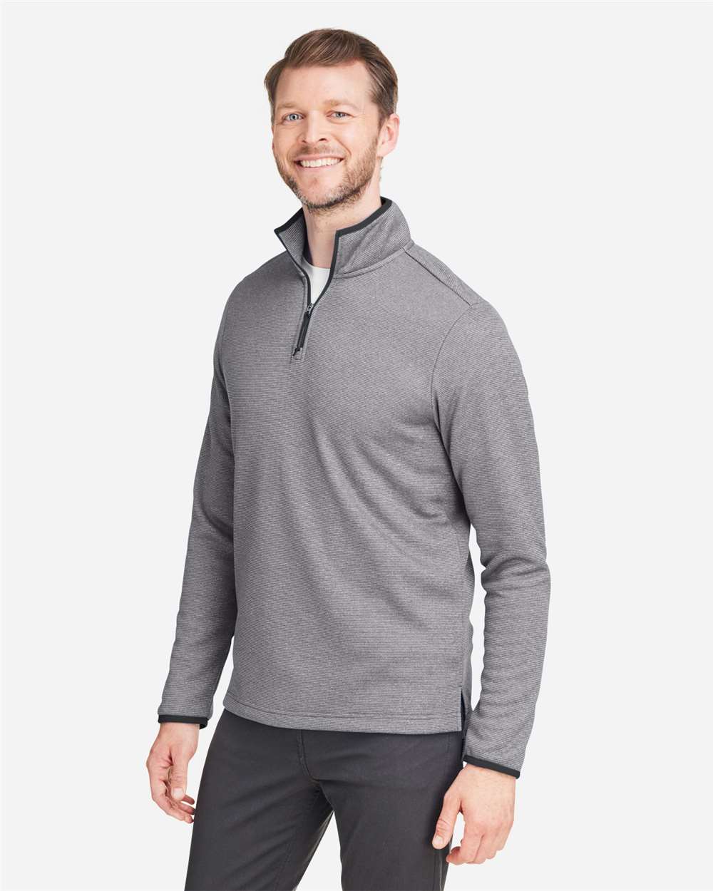 Men's Venture Heathered Stripe Quarter-Zip Pullover | CE73