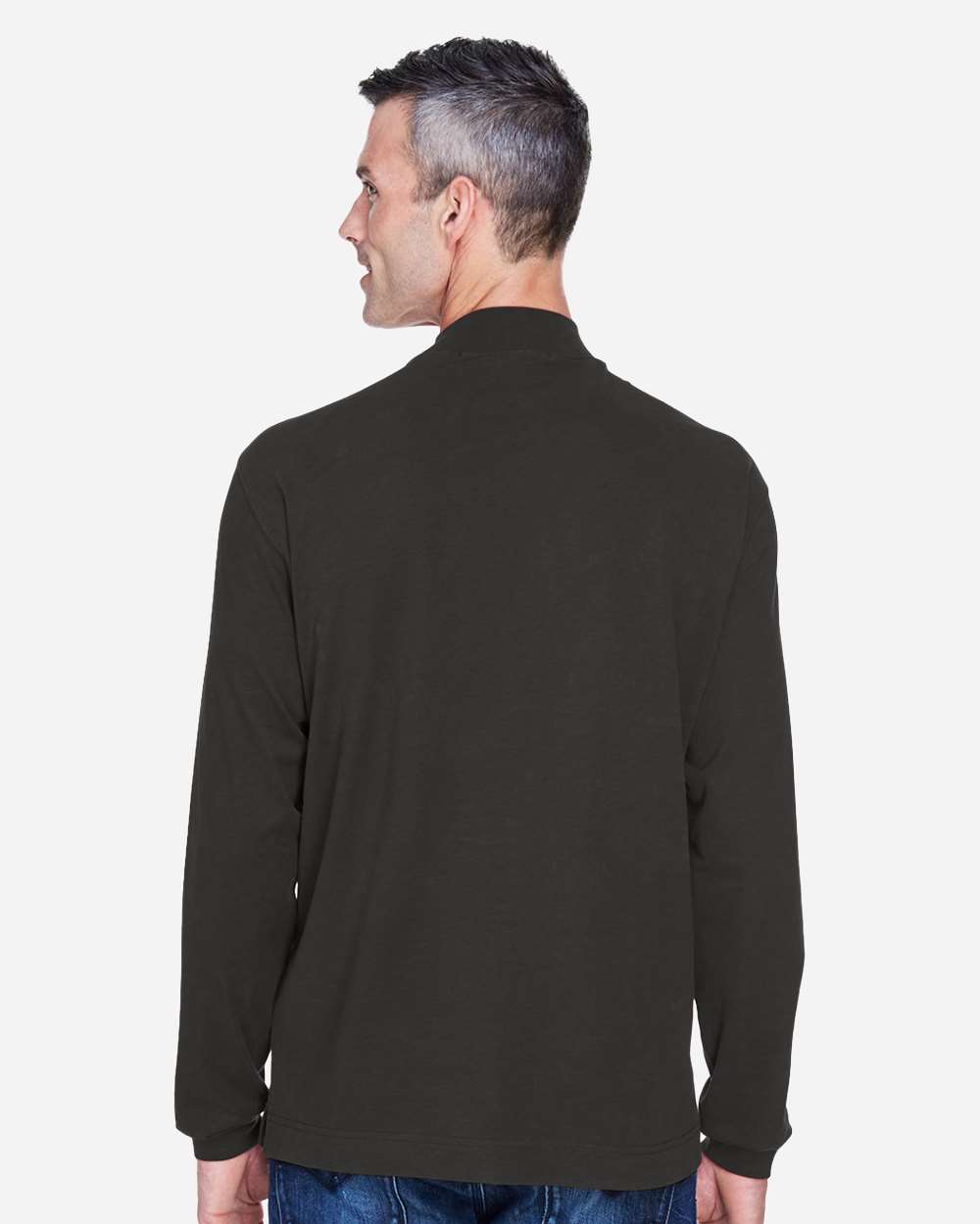 Unisex Sueded Jersey Mock Neck T-Shirt | D420