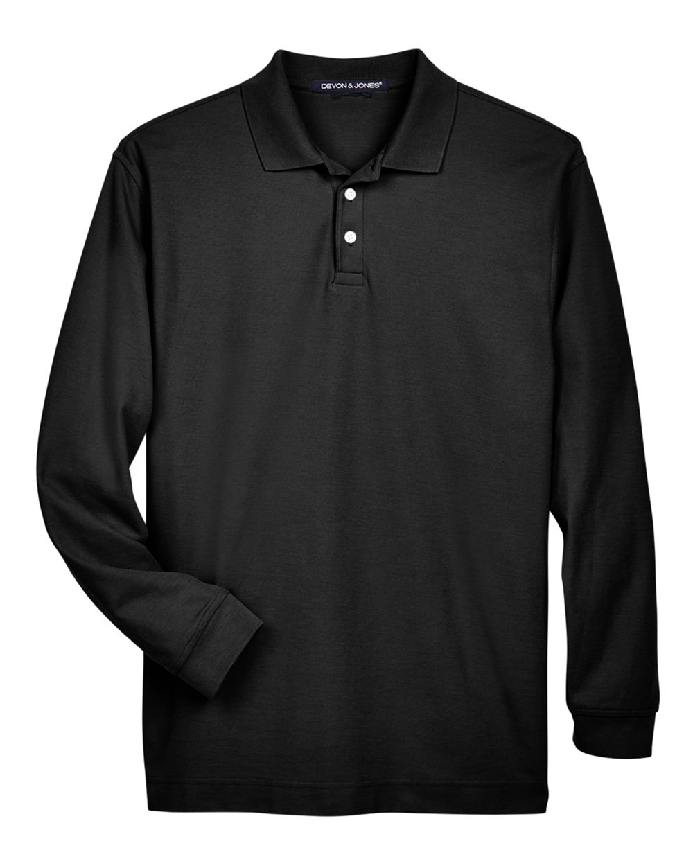Men's Pima Piqué Long Sleeve Polo | D110