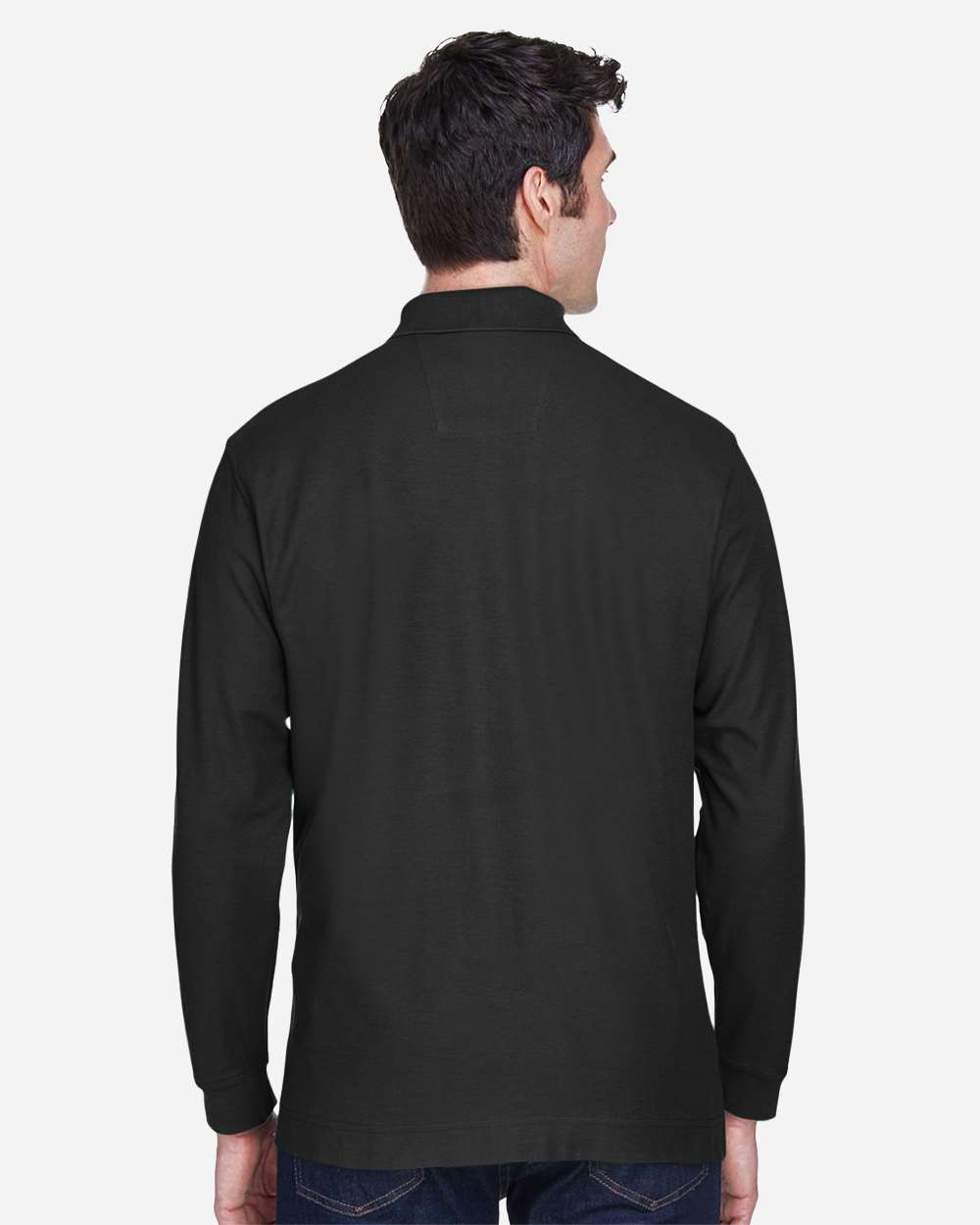Men's Pima Piqué Long Sleeve Polo | D110