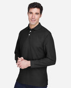 Men's Pima Piqué Long Sleeve Polo | D110