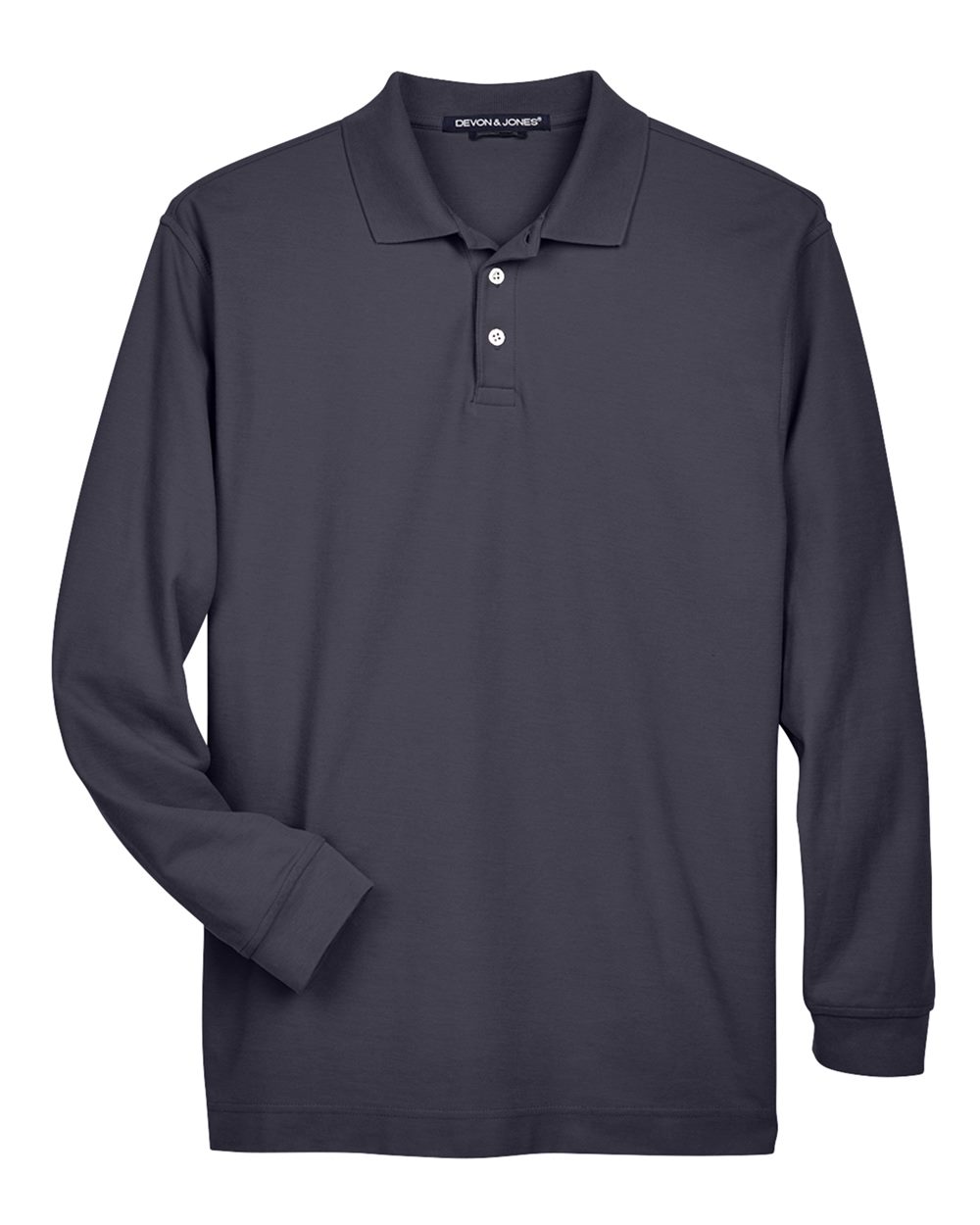 Men's Pima Piqué Long Sleeve Polo | D110