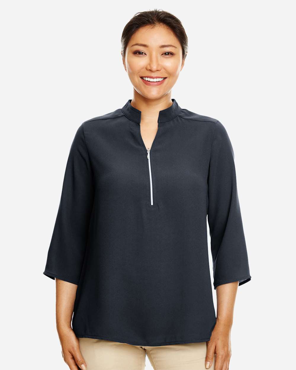 Women's Perfect Fit™  Three-Quarter Sleeve Crepe Tunic | DP611W