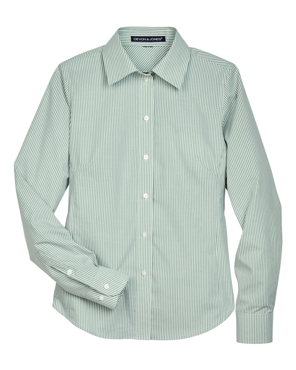 Camisa de Vestir Tejida con Rayas Banker de la Colección Crown® para Mujer | D645W
