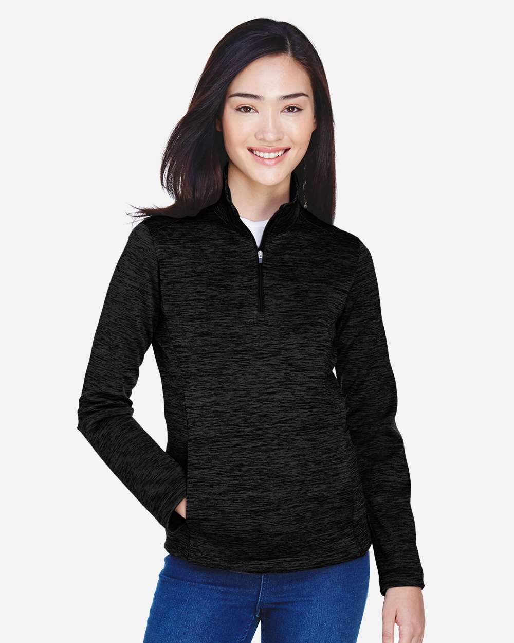 Women's Newbury Mélange Fleece Quarter-Zip Pullover | DG798W