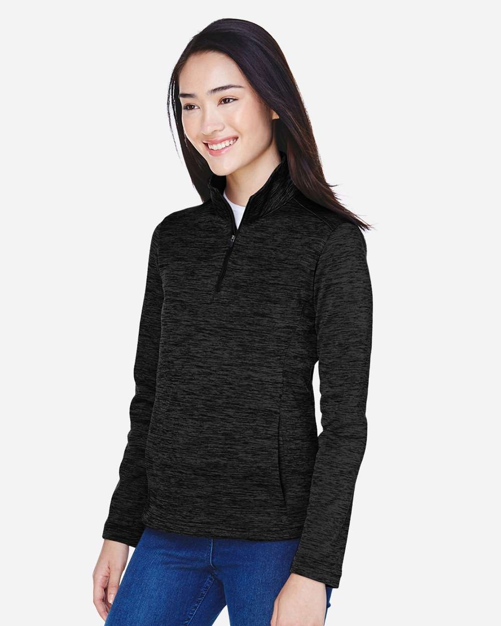 Women's Newbury Mélange Fleece Quarter-Zip Pullover | DG798W