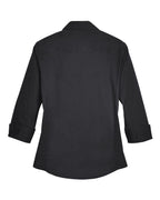 Women's Perfect Fit™ Three-Quarter Sleeve Stretch Poplin Dress Shirt | DP625W