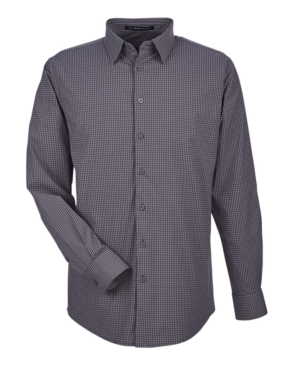 Men's CrownLux Performance® Tonal Mini Check Woven Dress Shirt | DG535