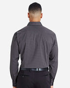 Men's CrownLux Performance® Tonal Mini Check Woven Dress Shirt | DG535