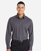 Men's CrownLux Performance® Tonal Mini Check Woven Dress Shirt | DG535