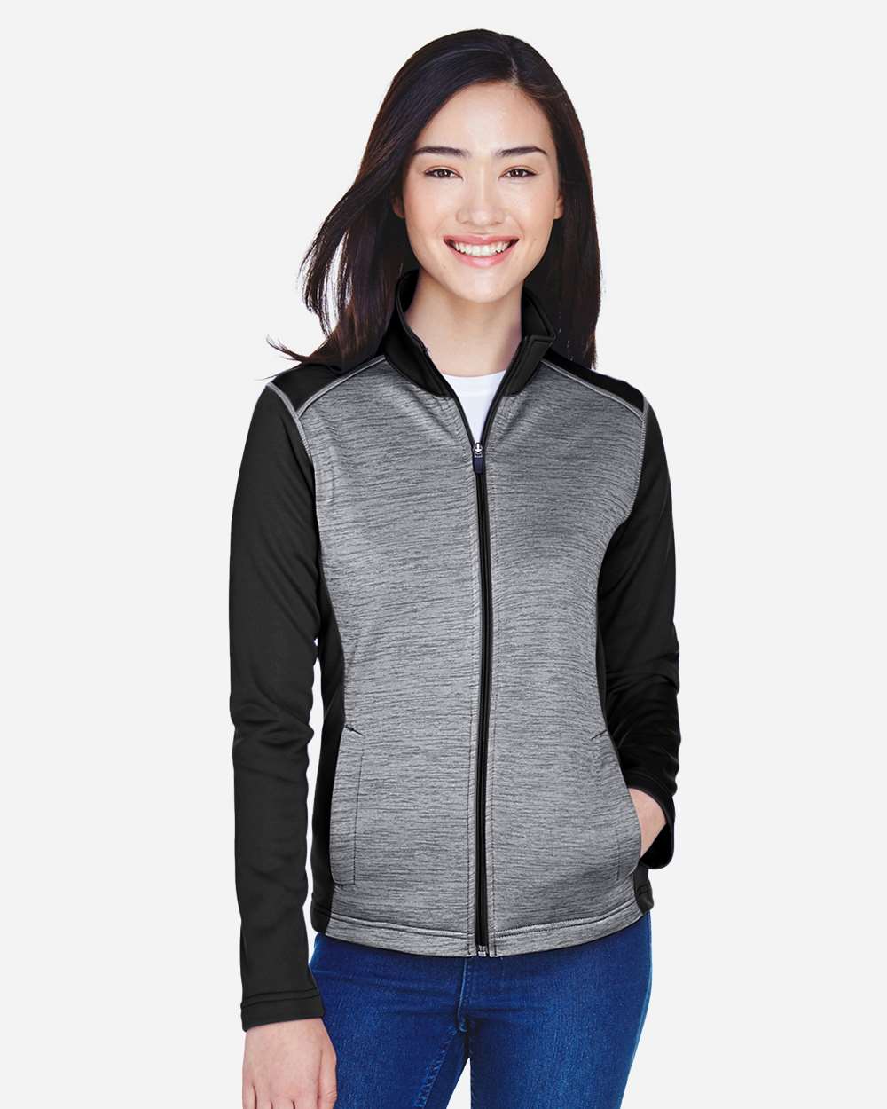 Women's Newbury Colorblock Mélange Fleece Full-Zip Jacket | DG796W