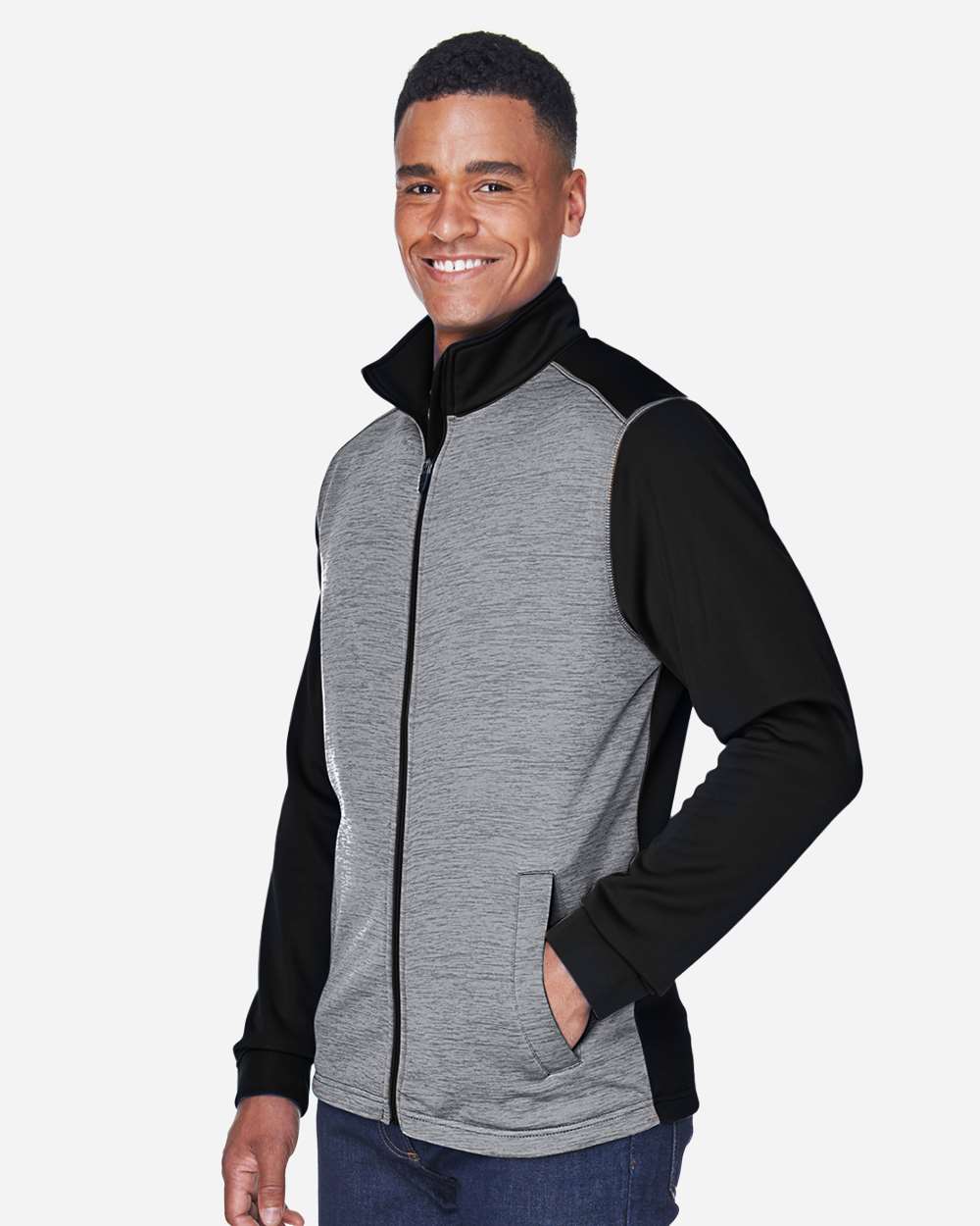 Men's Newbury Colorblock Mélange Fleece Full-Zip jacket | DG796