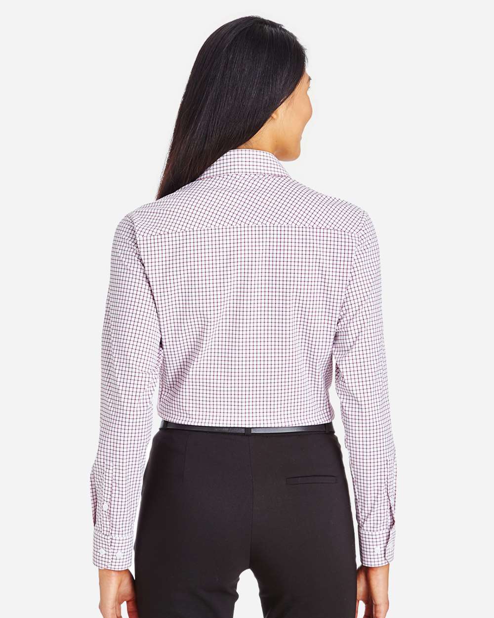 Women's CrownLux Performance® Micro Windowpane Woven Dress Shirt | DG540W
