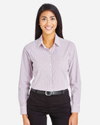 Women's CrownLux Performance® Micro Windowpane Woven Dress Shirt | DG540W