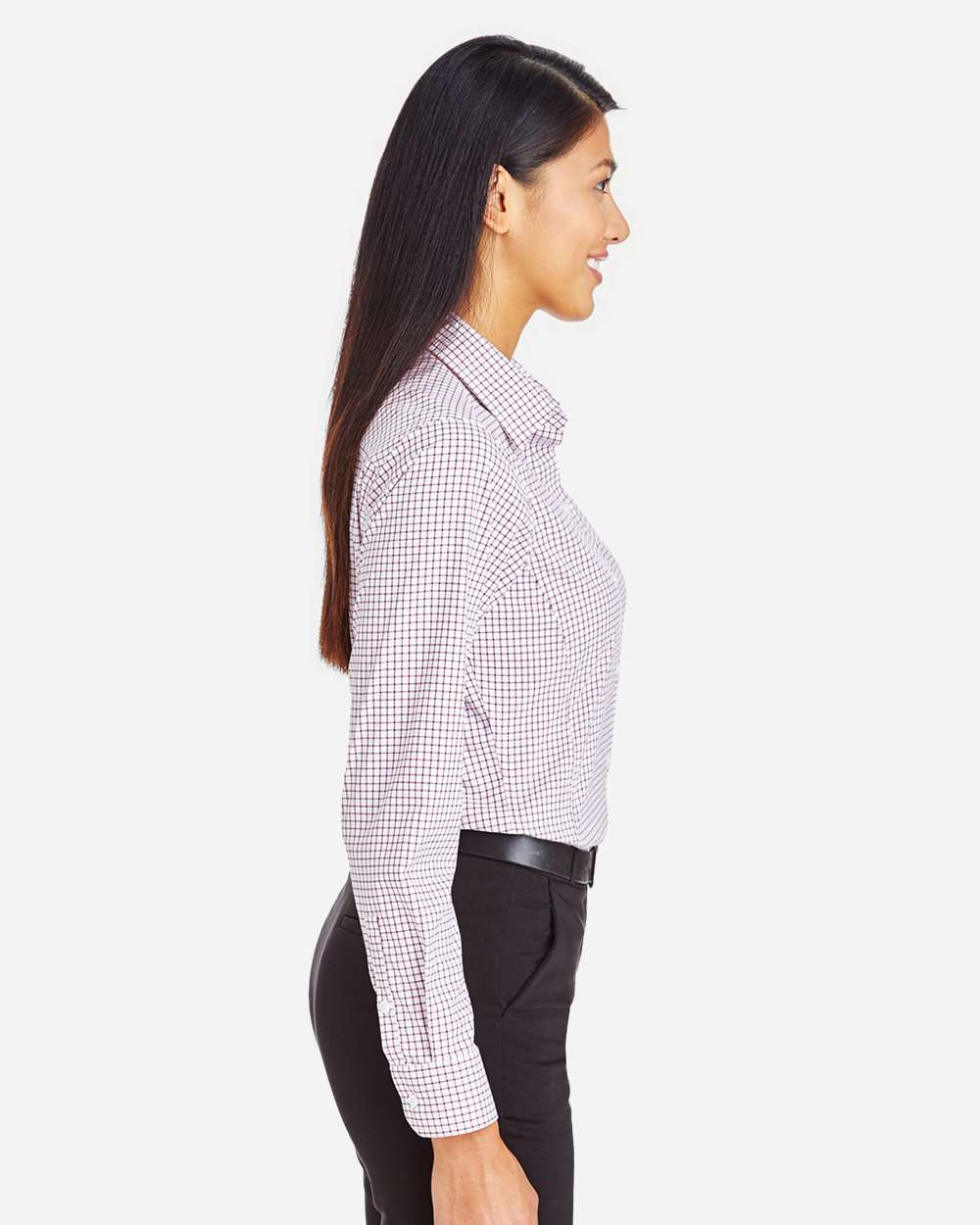 Women's CrownLux Performance® Micro Windowpane Woven Dress Shirt | DG540W