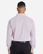 Men's CrownLux Performance® Micro Windowpane Woven Dress Shirt | DG540