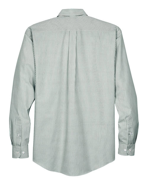 Men's Crown Collection® Banker Stripe Woven Dress Shirt | D645
