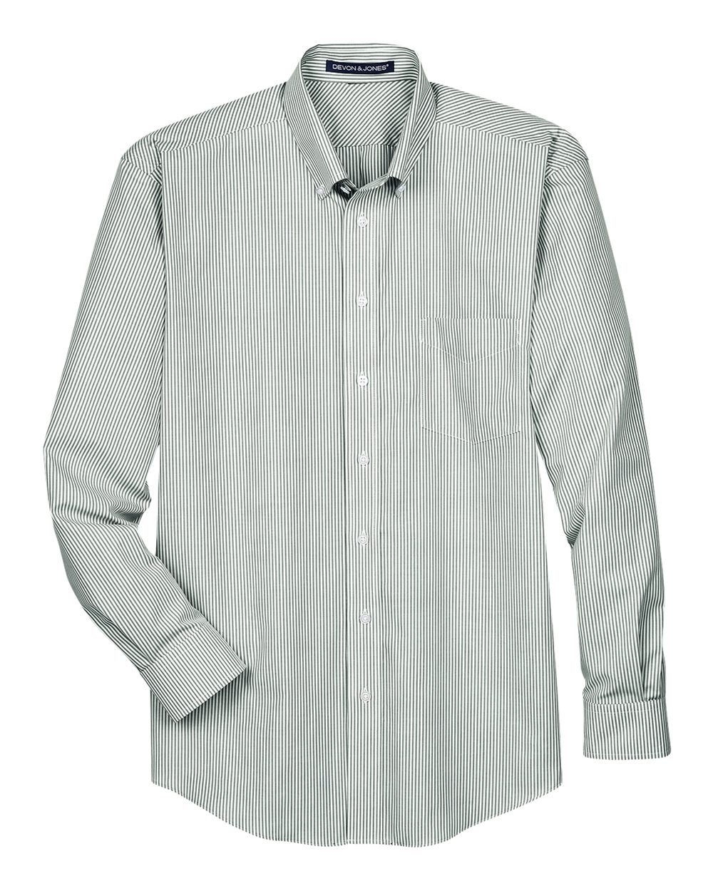 Men's Crown Collection® Banker Stripe Woven Dress Shirt | D645