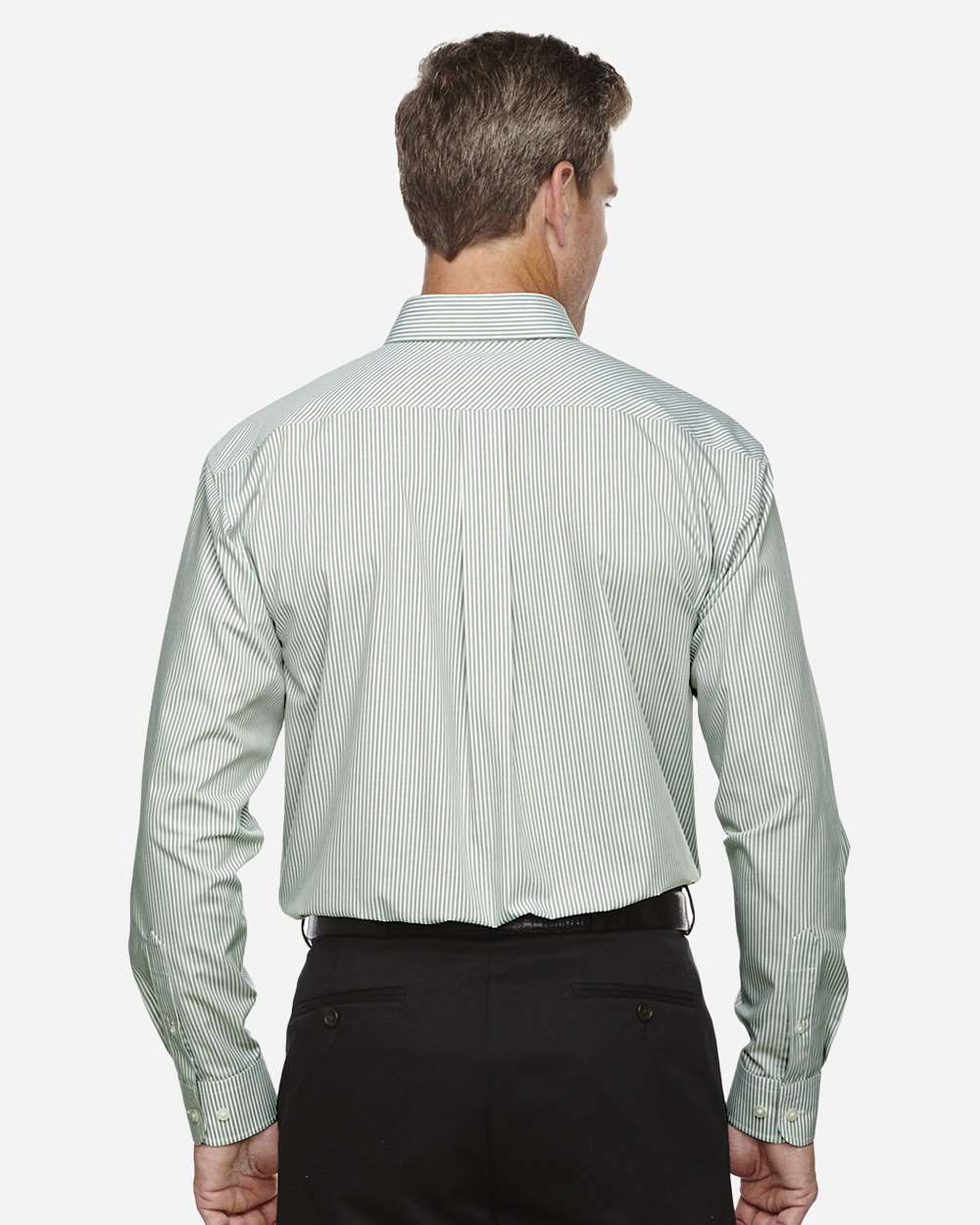 Men's Crown Collection® Banker Stripe Woven Dress Shirt | D645