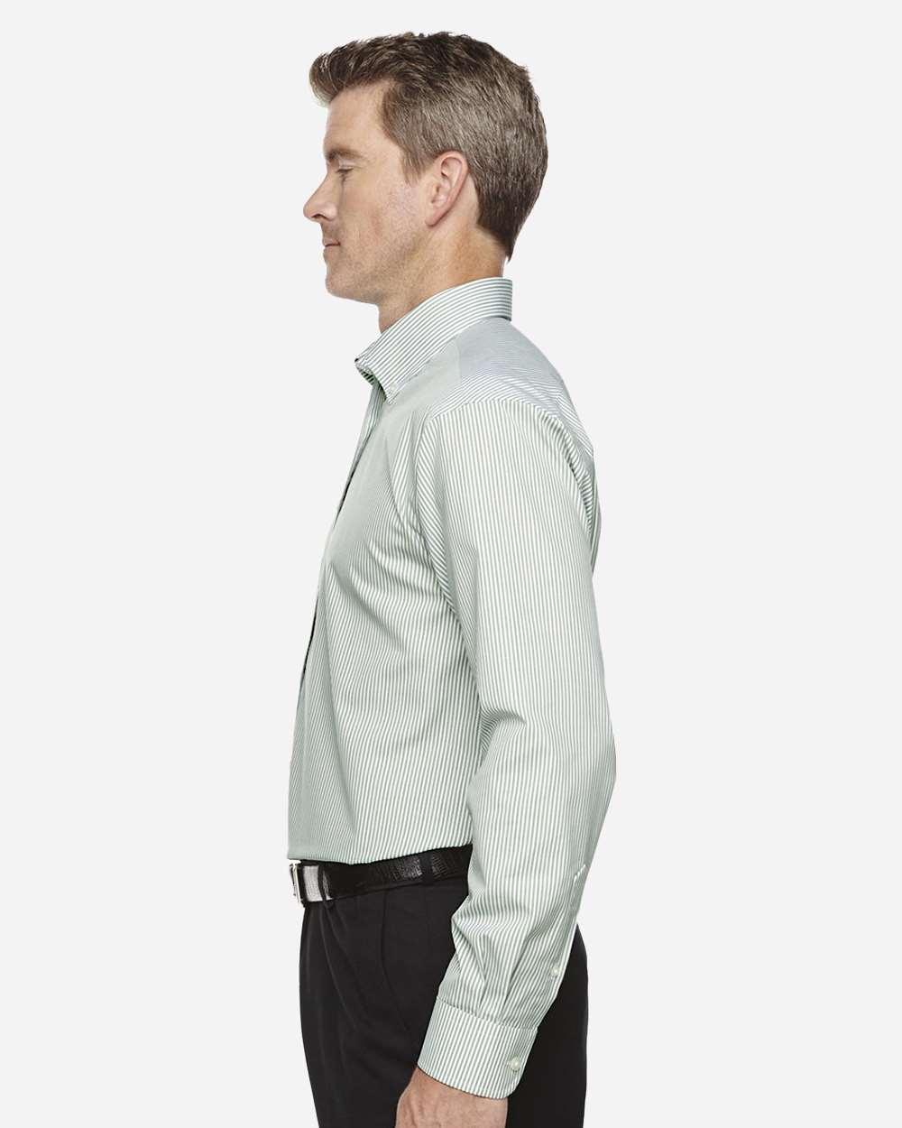 Men's Crown Collection® Banker Stripe Woven Dress Shirt | D645