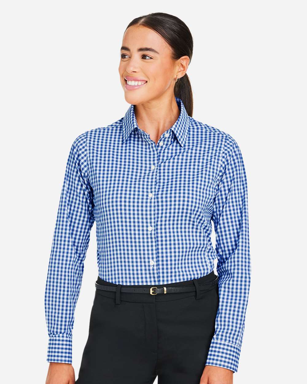 Women's CrownLux Performance® Gingham Dress Shirt | DG536W