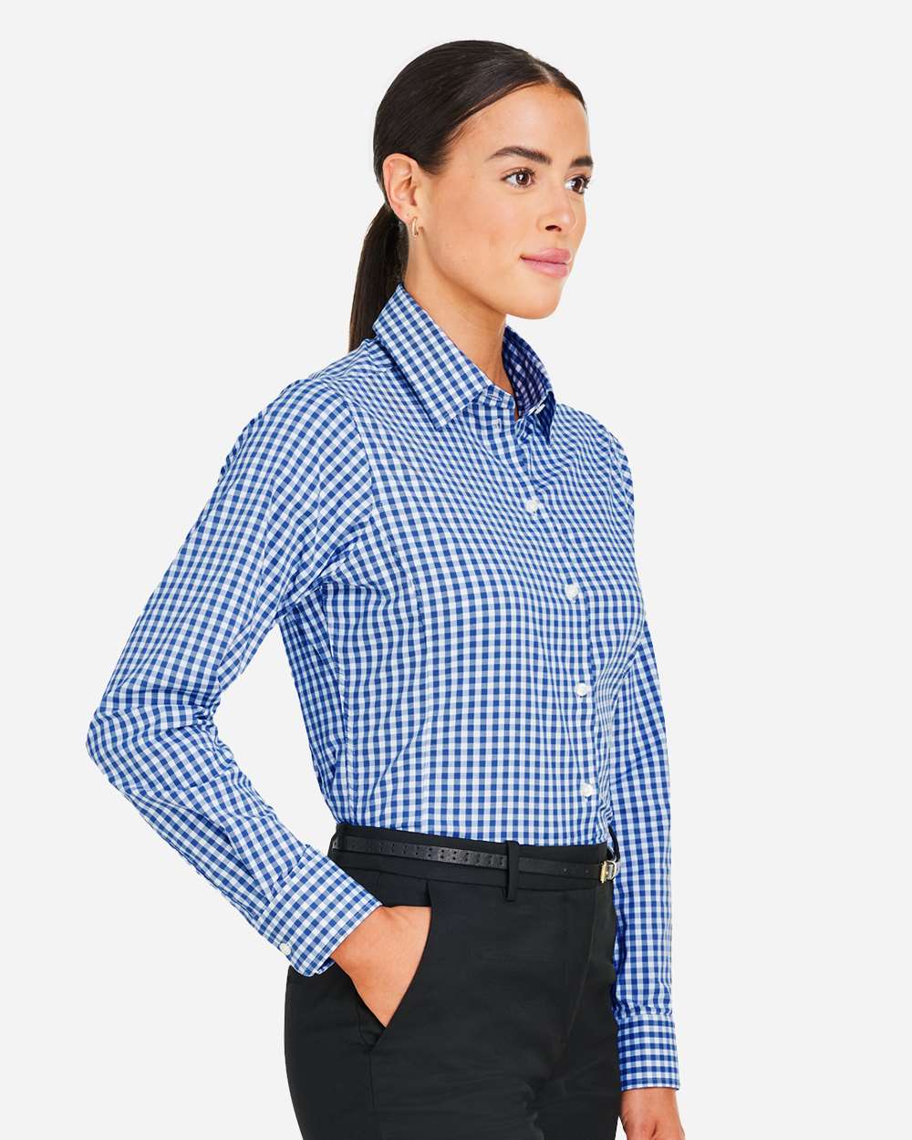 Women's CrownLux Performance® Gingham Dress Shirt | DG536W