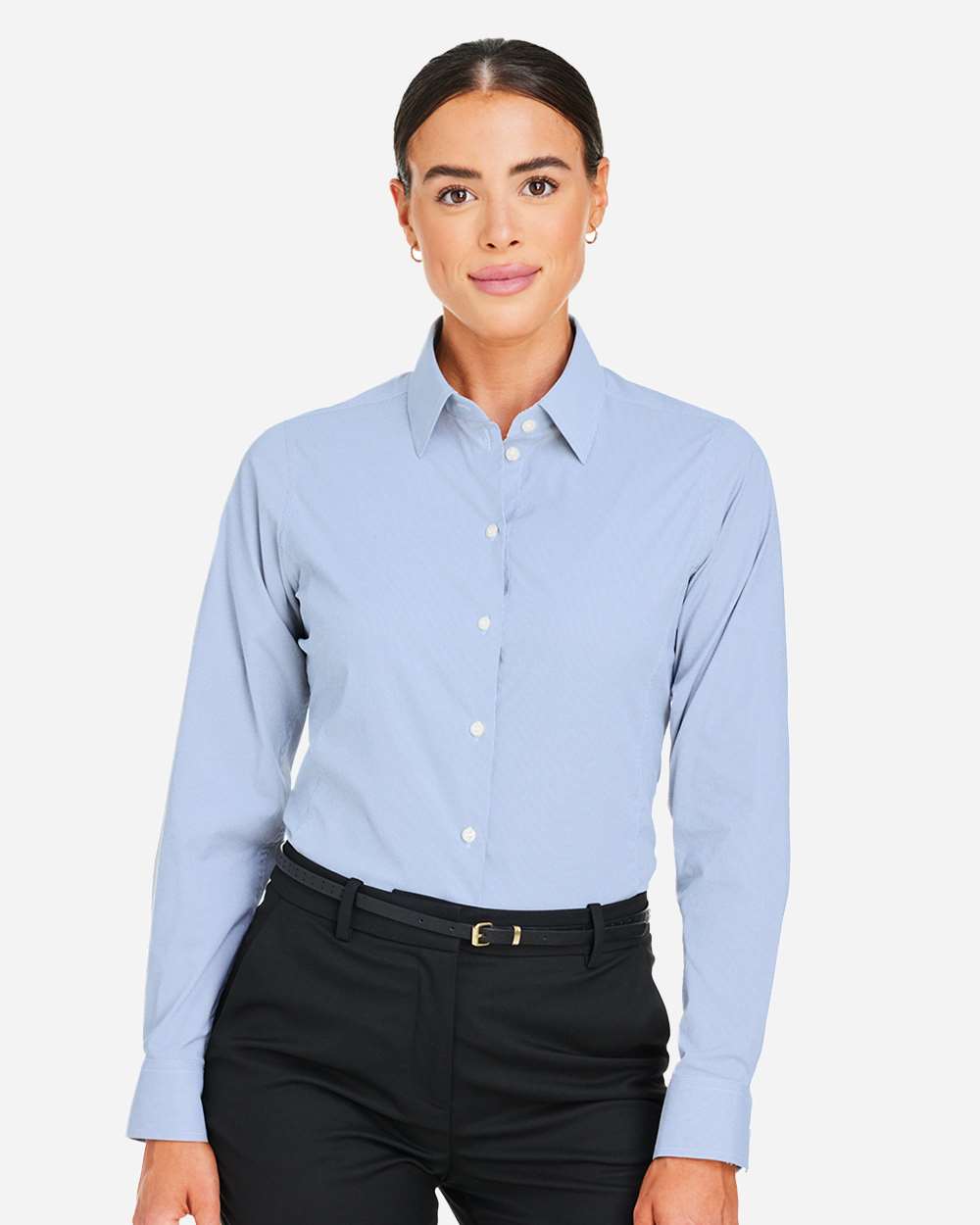 Women's CrownLux Performance® Microstripe Dress Shirt | DG537W