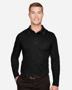 Men's Tall CrownLux Performance® Plaited Long Sleeve Polo | DG20LT
