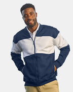 Unisex Anchor Fleece Colorblocked Bomber Jacket | N17928