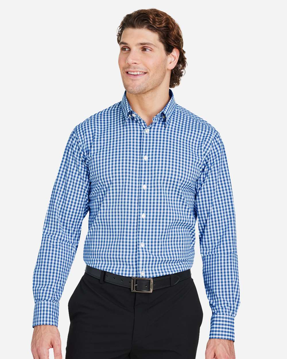 Men's CrownLux Performance® Gingham Dress Shirt | DG536