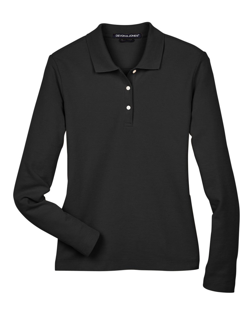 Women's Pima Piqué Long Sleeve Polo | D110W