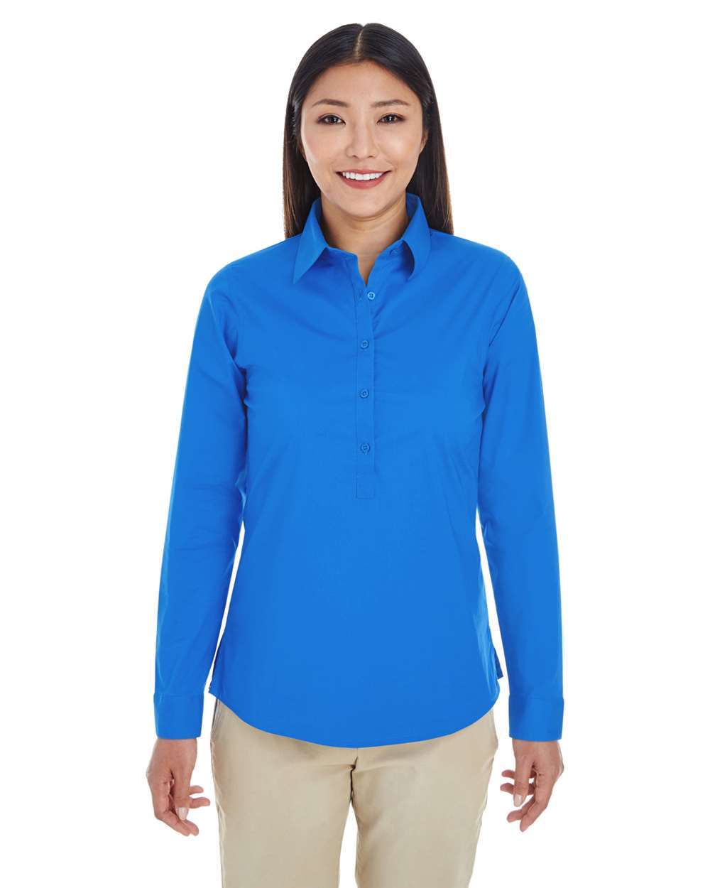 Women's Perfect Fit™ Half-Placket Tunic Dress Shirt | DP610W