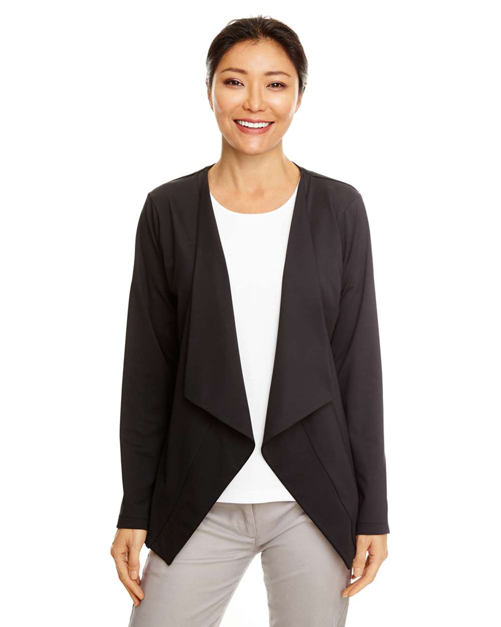 Women's Perfect Fit™ Draped Open Cardigan Blazer | DP465W